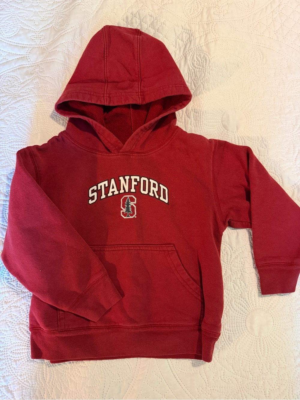 Stanford University Kids Red Arch Logo Hoodie Sweatshirt Size 4T